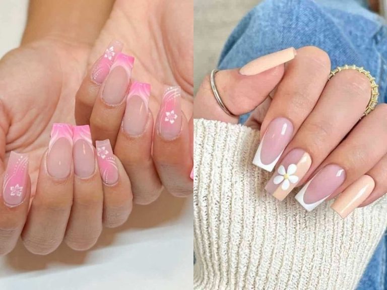 French Tip Square Nails