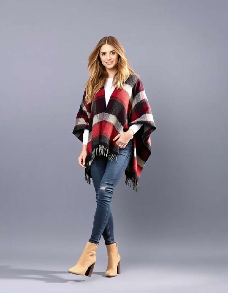 Fashionable Plaid Top and Bottoms