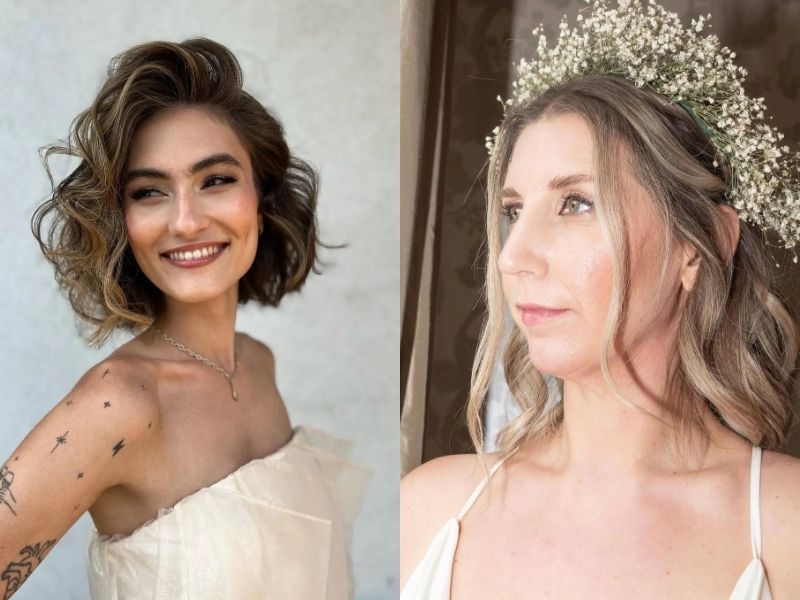 Shoulder Length Wedding Hairstyles