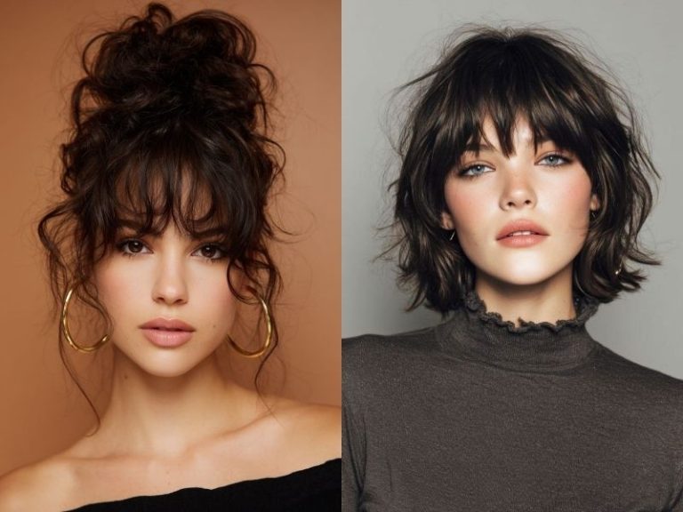 Hairstyle with bangs